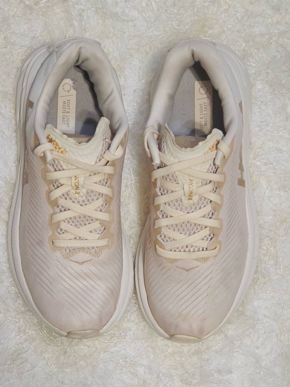 Hoka Women's Running Sneakers in Light Beige W RINCON 3 - Picture 3 of 11